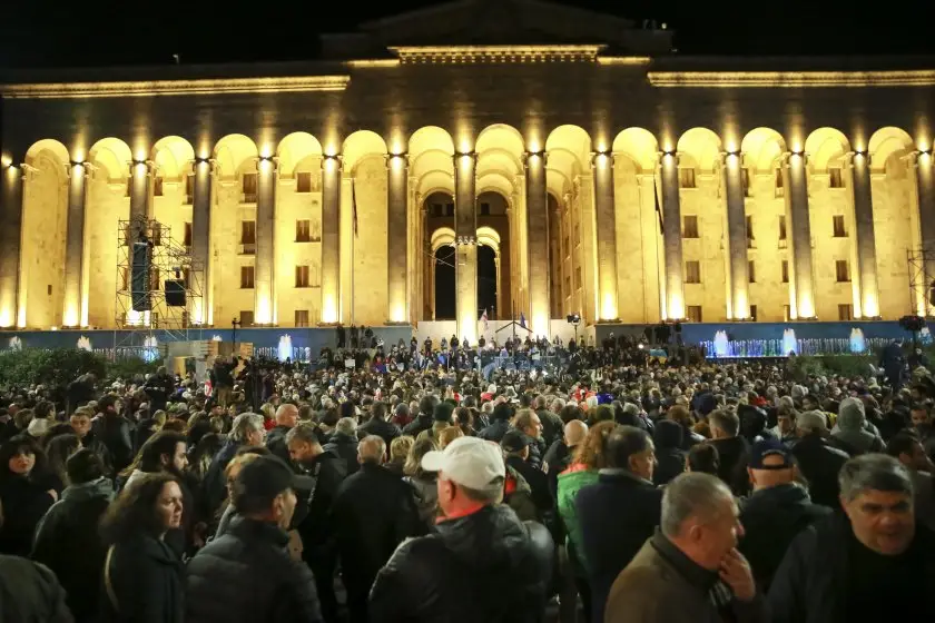 Хиляди протестираха в Грузия, оспорват резултатите от изборите